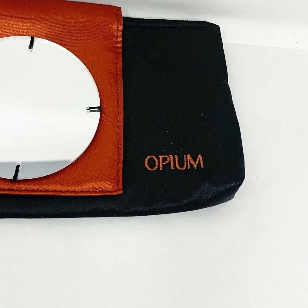 Vintage YSL Opium perfume Satin Clutch 80's or 90's Saint Laurent Bag